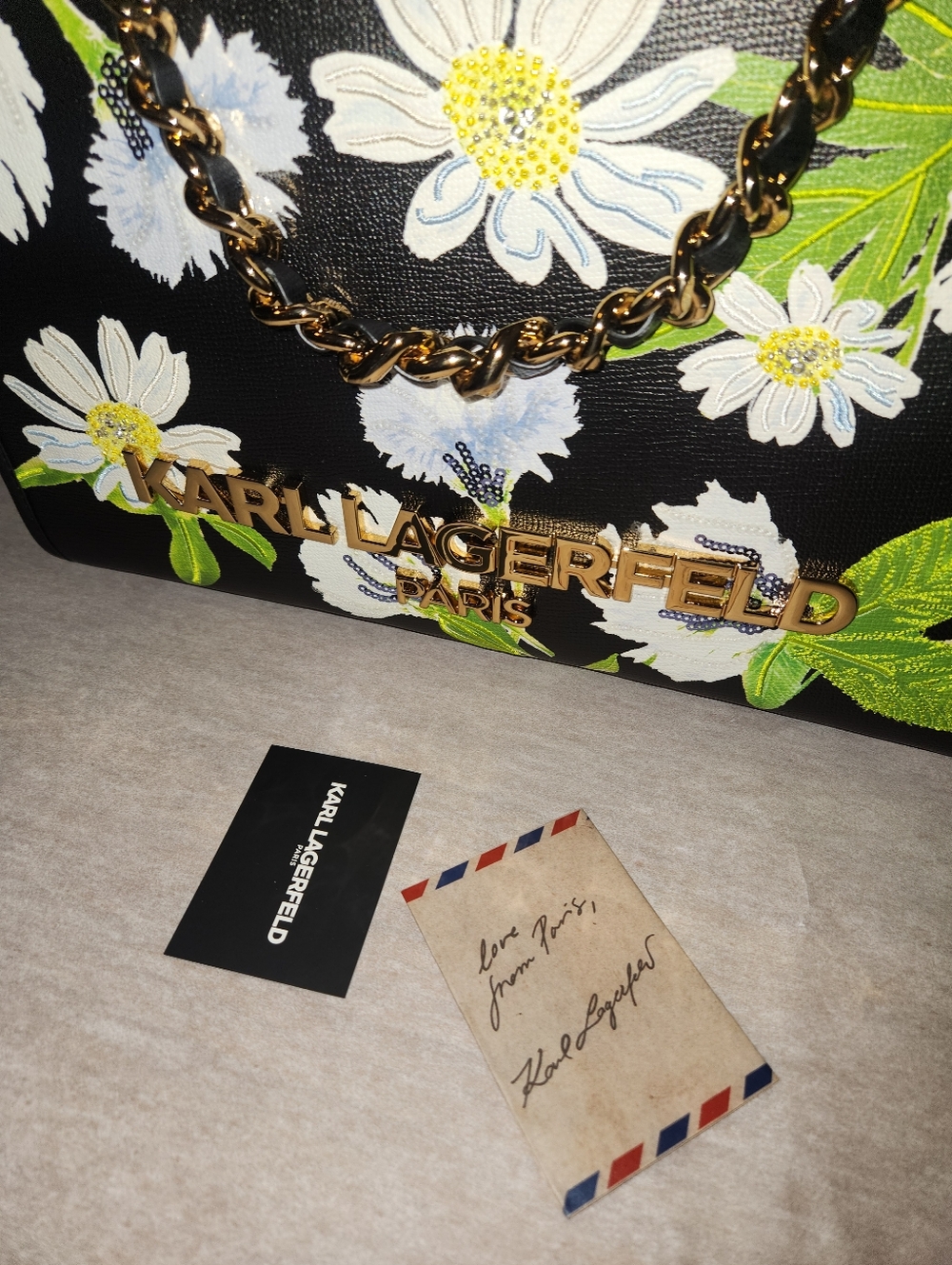NWT$428 SAVOIE Crystals inside FLORAL TOTE W/ CHAIN STRAP Embroidery Multicolor - Picture 8 of 17